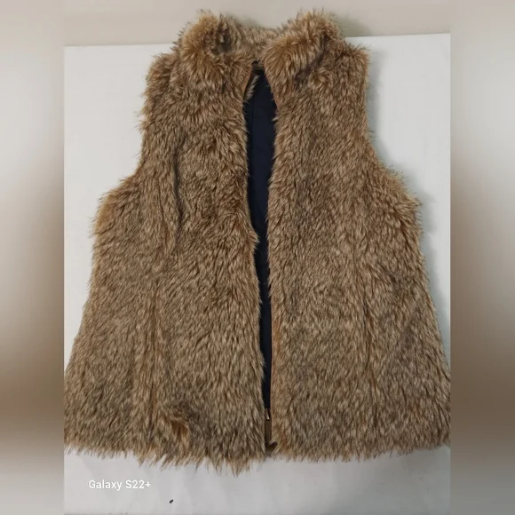 Zara Kids Tan Furry Vest Size 8.   #G13 - Picture 15 of 16